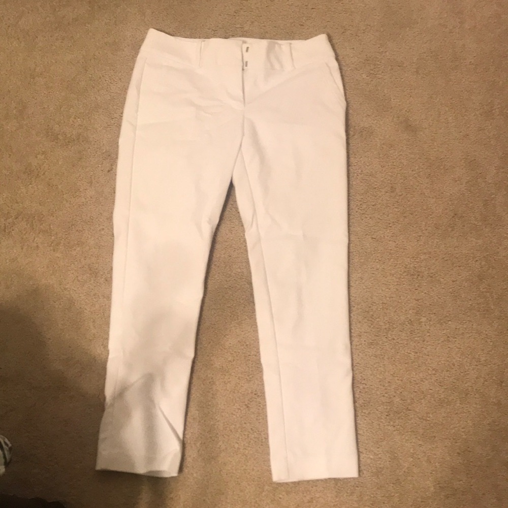 White Ankle Pants- CURVY PANTS